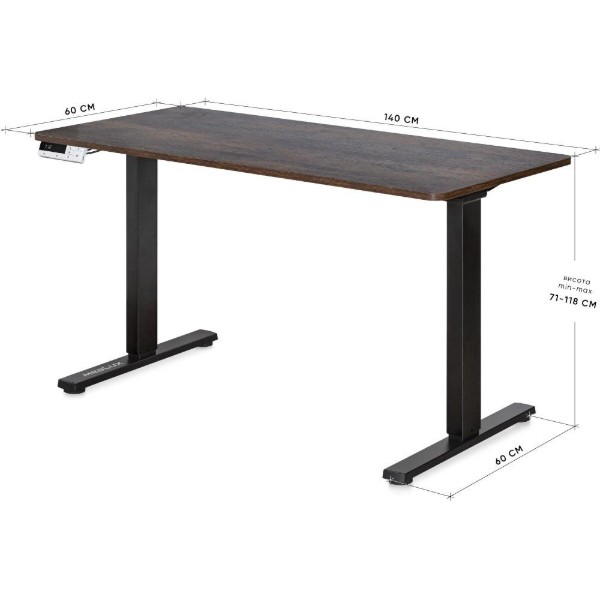 Фото - Стол с электрорегулировкой высоты Evo-kids PowerDesk Duo Antique (EVO-242 Duo Antique / Black)